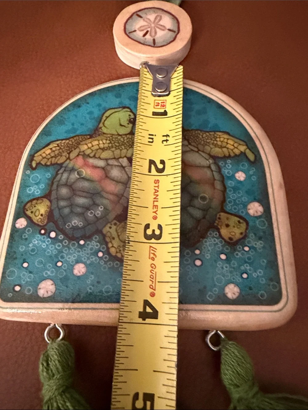 Sea Turtle Wood Hanging Ornament